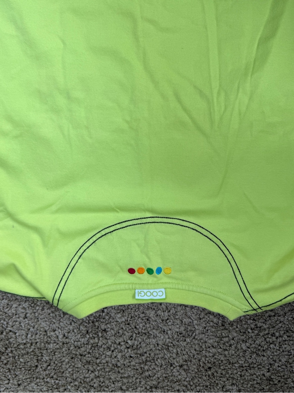 COOGI Men's Neon Lime Australia Graphic Short Sleeve Tee - Picture 6 of 7